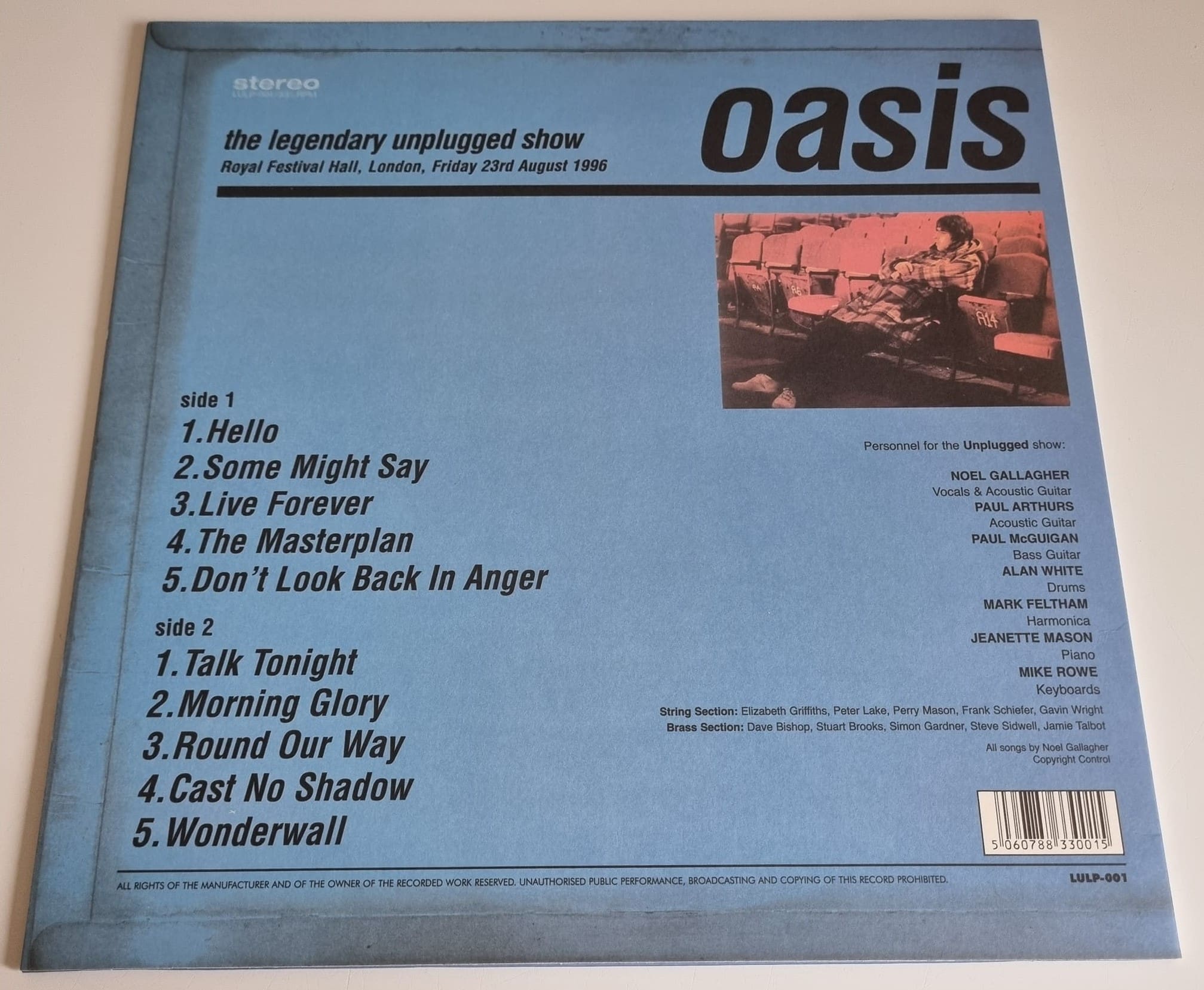 Oasis - Legendary Unplugged Show- LP Record Vinyl Album | Rock